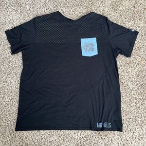 Nike Athletic Cut Pocket Shirt UNC Tar Heels Football Short Sleeve TShirt XXL